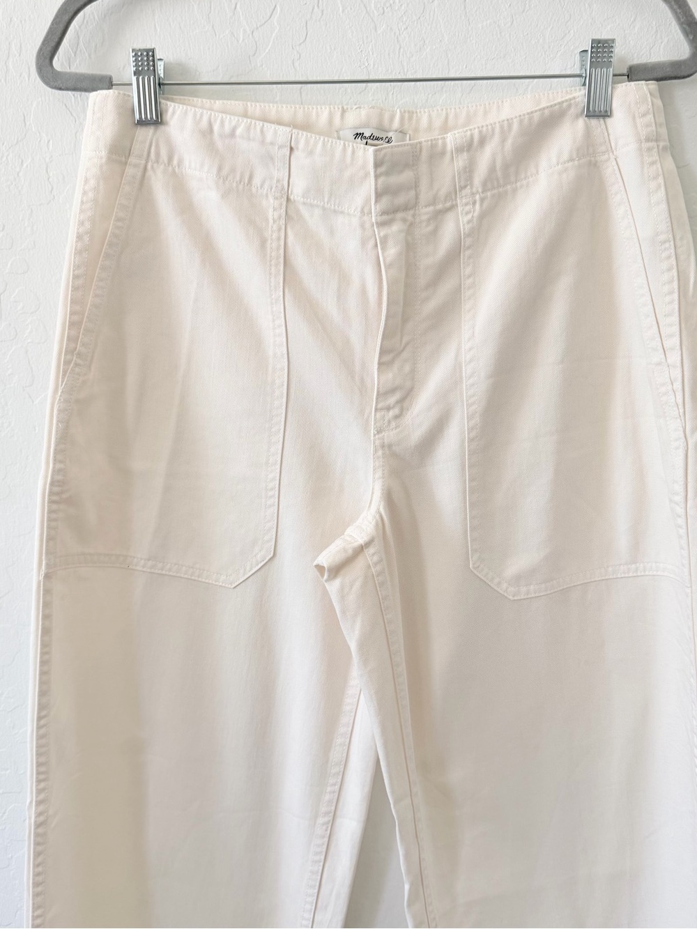 Madewell Off-White Straight Leg Trousers - Picture 3 of 7